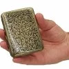 Bewild Cigarette Cases Antique Brass Paisley Cigarette Case (Regular Size Cigarettes)
