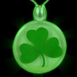 Bewild Assorted Green Light Up Irish St. Patrick's Day Necklace