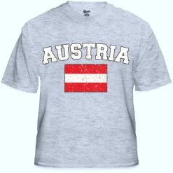 Bewild Nationality & Ethnic Austria Vintage Flag International Mens T-Shirt