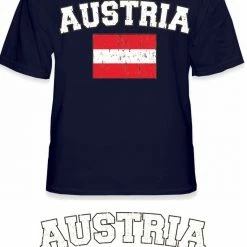 Bewild Nationality & Ethnic Austria Vintage Flag International Mens T-Shirt