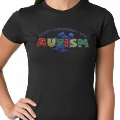 Bewild Autism Awareness - Accept, Understand, Love Ladies T-shirt
