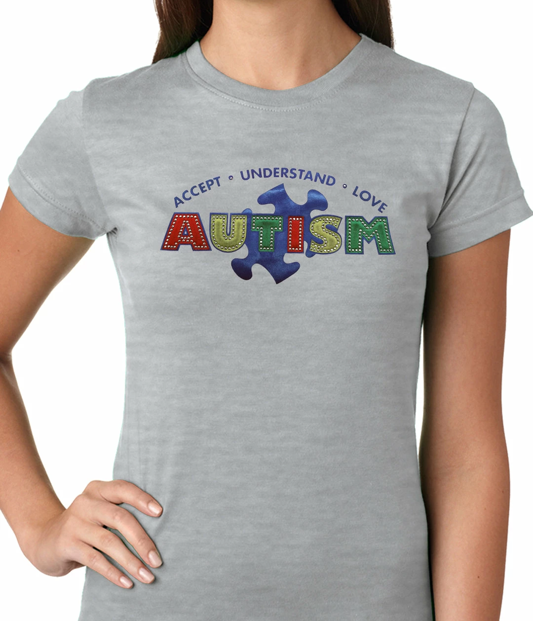 Bewild Autism Awareness - Accept, Understand, Love Ladies T-shirt 6 Bewild Autism Awareness - Accept, Understand, Love Ladies T-shirt
