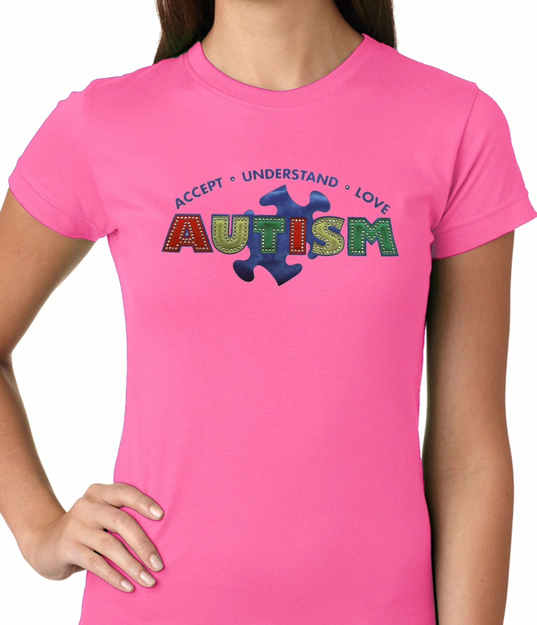Bewild Autism Awareness - Accept, Understand, Love Ladies T-shirt 7 Bewild Autism Awareness - Accept, Understand, Love Ladies T-shirt
