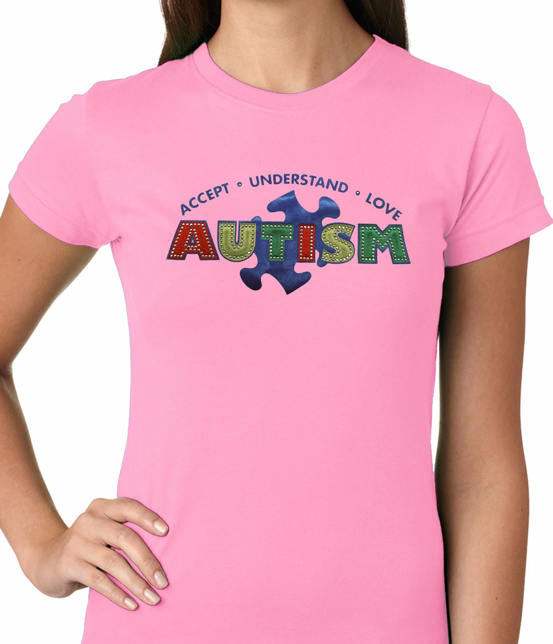 Bewild Autism Awareness - Accept, Understand, Love Ladies T-shirt 10 Bewild Autism Awareness - Accept, Understand, Love Ladies T-shirt