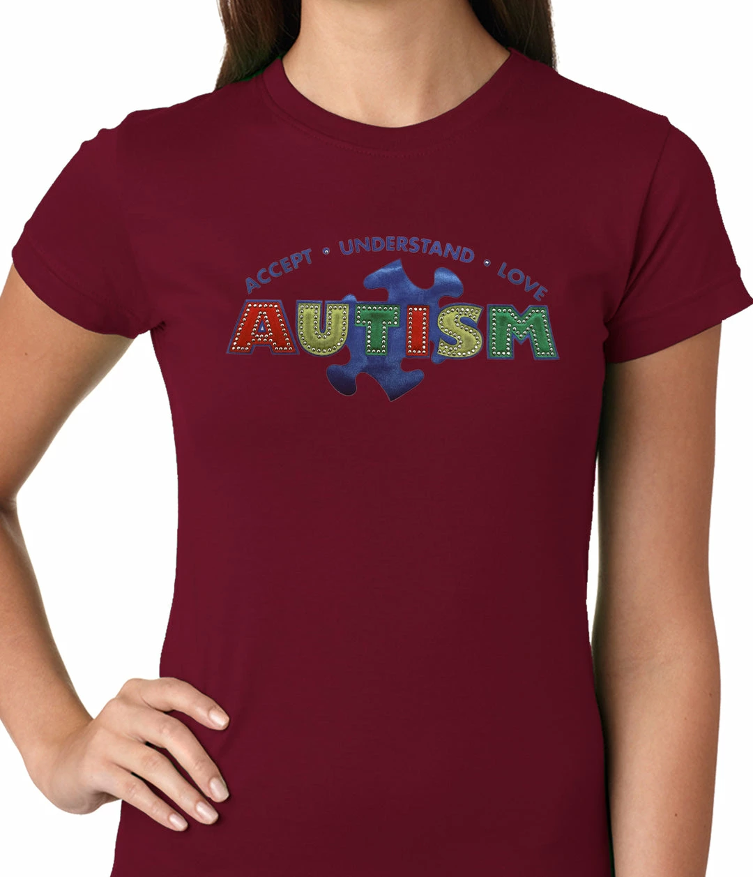 Bewild Autism Awareness - Accept, Understand, Love Ladies T-shirt 11 Bewild Autism Awareness - Accept, Understand, Love Ladies T-shirt