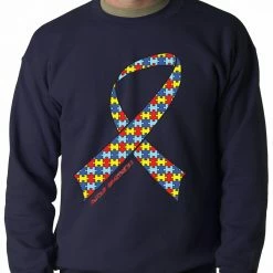 Bewild Autism Awareness Ribbon Crewneck Positive Reinforcement
