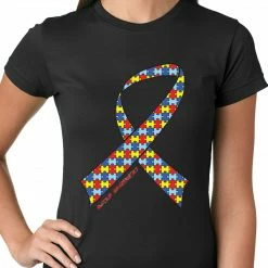 Bewild Autism Awareness Ribbon Girls T-shirt Positive Reinforcement
