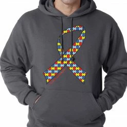 Bewild Positive Reinforcement Autism Awareness Ribbon Hoodie