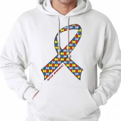 Bewild Positive Reinforcement Autism Awareness Ribbon Hoodie