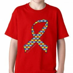Bewild Autism Awareness Ribbon Kids T-shirt