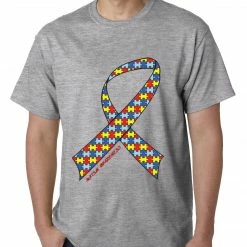 Bewild Positive Reinforcement Autism Awareness Ribbon Mens T-shirt