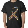 Bewild Positive Reinforcement Autism Awareness Ribbon Mens T-shirt