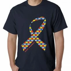 Bewild Positive Reinforcement Autism Awareness Ribbon Mens T-shirt