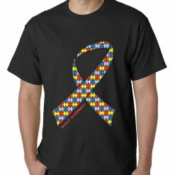 Bewild Positive Reinforcement Autism Awareness Ribbon Mens T-shirt
