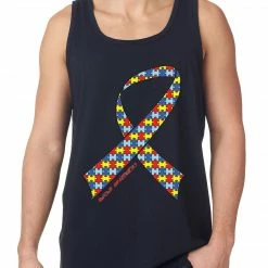 Bewild Autism Awareness Ribbon Tanktop Positive Reinforcement