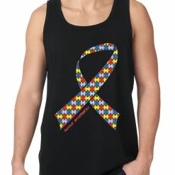 Bewild Autism Awareness Ribbon Tanktop Positive Reinforcement
