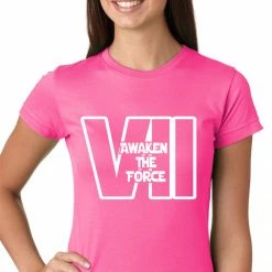 Bewild Awaken The Force VII Girls T-shirt Comic Con & Gaming Clothing Video Game