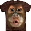 Bewild Baby Orangutan Big Face Men's T-Shirt