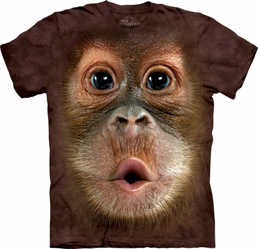 Bewild Baby Orangutan Big Face Men's T-Shirt 7 Bewild Baby Orangutan Big Face Men's T-Shirt