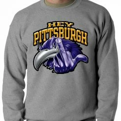 Bewild Sport Inspiration Baltimore Fan - Hey Pittsburgh Adult Crewneck