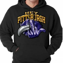 Bewild Sport Inspiration Baltimore Fan - Hey Pittsburgh Adult Hoodie
