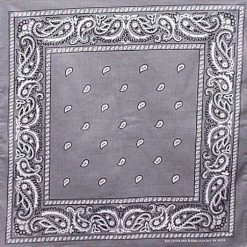 Bewild Bandannas Bandanas - Charcoal Grey Paisley Bandana