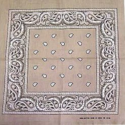 Bewild Bandanas - Khaki Paisley Bandana Bandannas