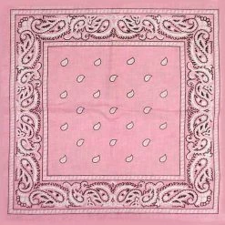 Bewild Bandanas - Light Pink Paisley Bandanna