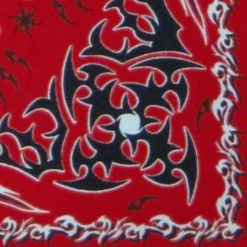 Bewild Bandannas Bandanas - Tribal Paisley Bandanna (Red With Black)