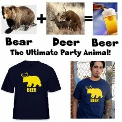 Bewild Bear + Deer = Beer T-Shirt
