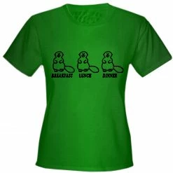 Bewild Beaver Breakfast Lunch Dinner Girls T-Shirt