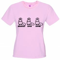 Bewild Beaver Breakfast Lunch Dinner Girls T-Shirt