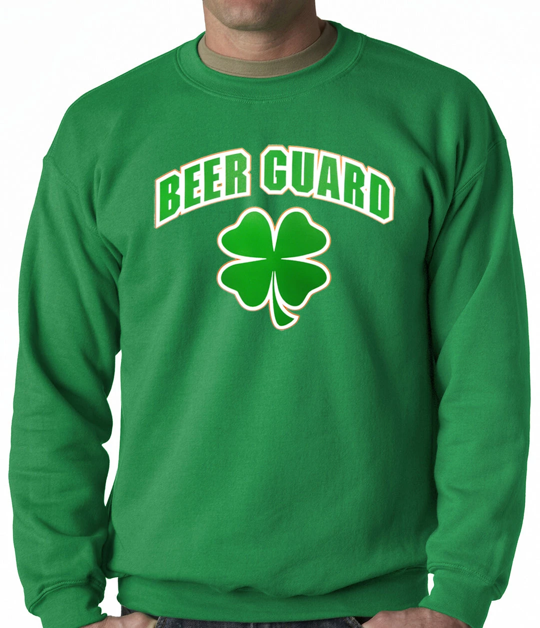 Bewild Beer Guard Irish Shamrock St. Patrick's Day Crewneck St.Patricks Day 3 Bewild Beer Guard Irish Shamrock St. Patrick's Day Crewneck St.Patricks Day
