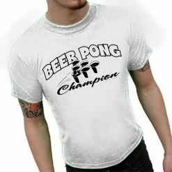 Bewild Cool Funny & Offensive Beer Pong Champ T-Shirt