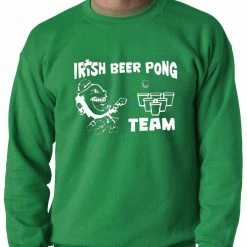 Bewild Beer Pong Shirts - Irish Beer Pong Team Adult Crewneck
