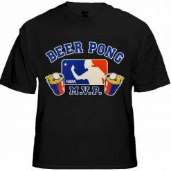 Bewild Beer Pong Tees - NBPA National Beer Pong Association MVP T-Shirt Cool Funny & Offensive