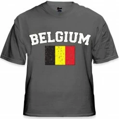 Bewild Belgium Vintage Flag International Mens T-Shirt