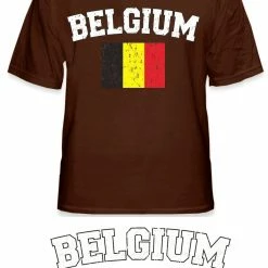 Bewild Belgium Vintage Flag International Mens T-Shirt