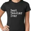 Bewild Best Teacher Ever Ladies T-shirt