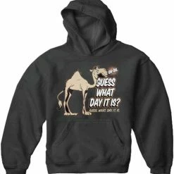 Cool Funny & Offensive Bewild Guess What Day It Is? Camel Hump Day Adult Hoodie