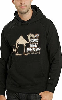 Cool Funny & Offensive Bewild Guess What Day It Is? Camel Hump Day Adult Hoodie