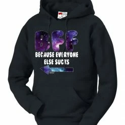 Bewild BFF - Galaxy - Everyone Else Sucks (Arrow Left) Adult Hoodie