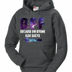 Bewild BFF - Galaxy - Everyone Else Sucks (Arrow Left) Adult Hoodie