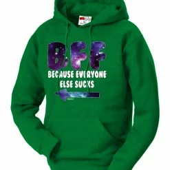 Bewild BFF - Galaxy - Everyone Else Sucks (Arrow Left) Adult Hoodie