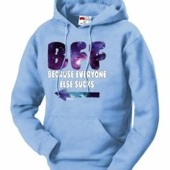 Bewild BFF - Galaxy - Everyone Else Sucks (Arrow Left) Adult Hoodie