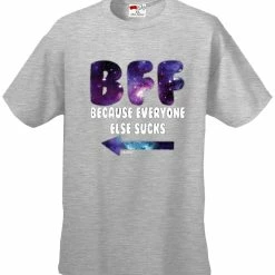 Bewild Cool Funny & Offensive BFF - Galaxy - Everyone Else Sucks (Arrow Left) Men's T-Shirt