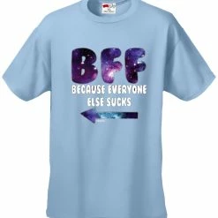 Bewild Cool Funny & Offensive BFF - Galaxy - Everyone Else Sucks (Arrow Left) Men's T-Shirt