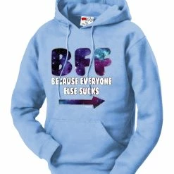 Bewild BFF - Galaxy - Everyone Else Sucks (Arrow Right) Adult Hoodie Cool Funny & Offensive