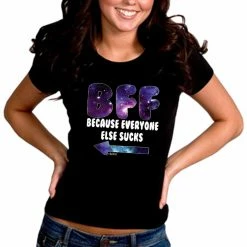 Bewild BFF - Galaxy - Everyone Else Sucks (Arrow Right) Girl's T-Shirt Cool Funny & Offensive