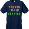 Bewild Sport Inspiration Big Game 48 Denver Vs. Seattle Men's T-Shirt